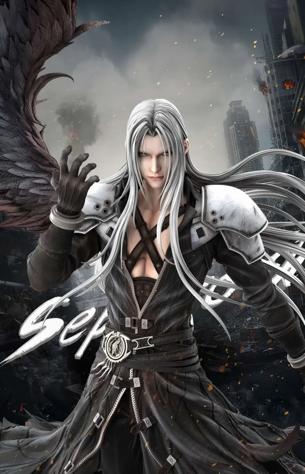 1/6 Scale Sephiroth - (FF7) Final Fantasy VII Resin Statue - Hunter Fan Studios