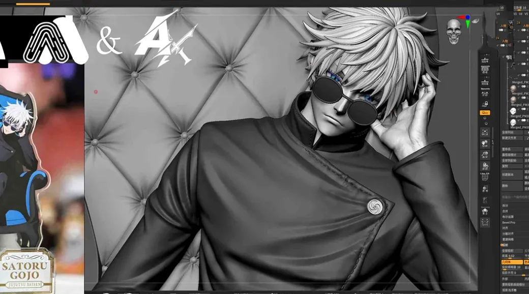 1/6 Scale Sitting Series 001 Gojo Satoru - Jujutsu Kaisen Resin Statue - AA-Studio