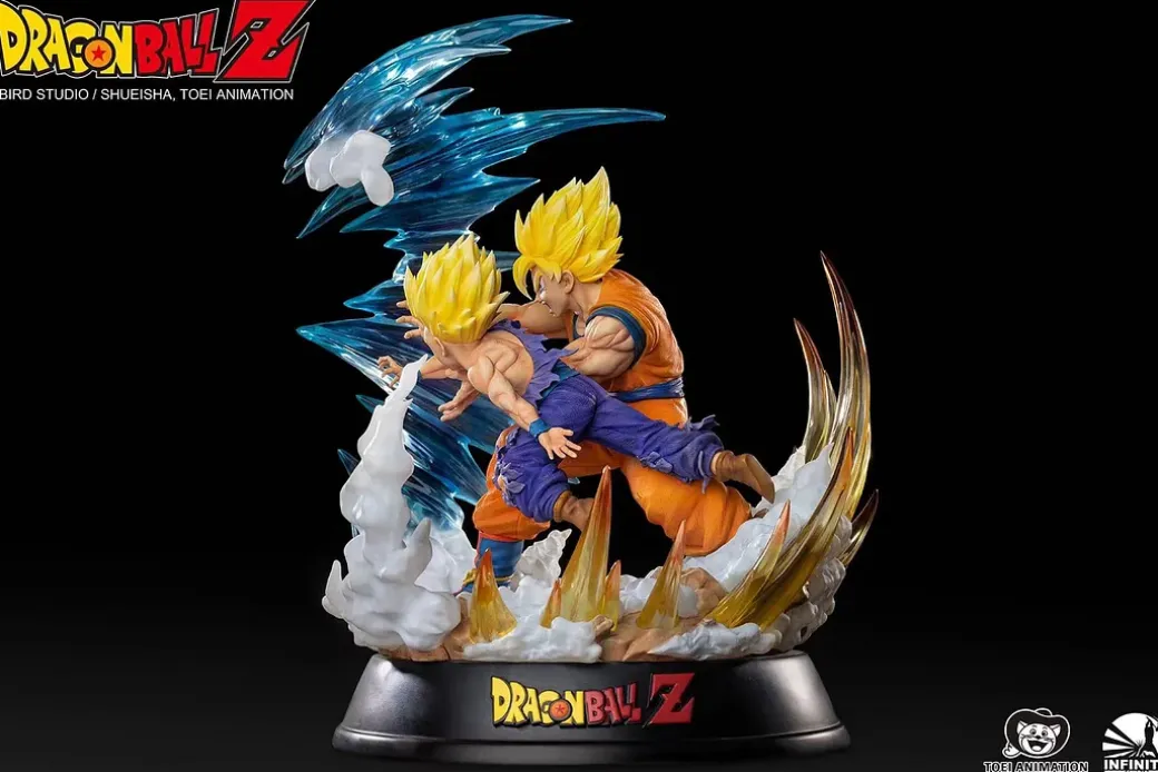 1/6 Scale Son Goku & Son Gohan vs Cell - Dragon Ball Resin Statue - Infinity Studios