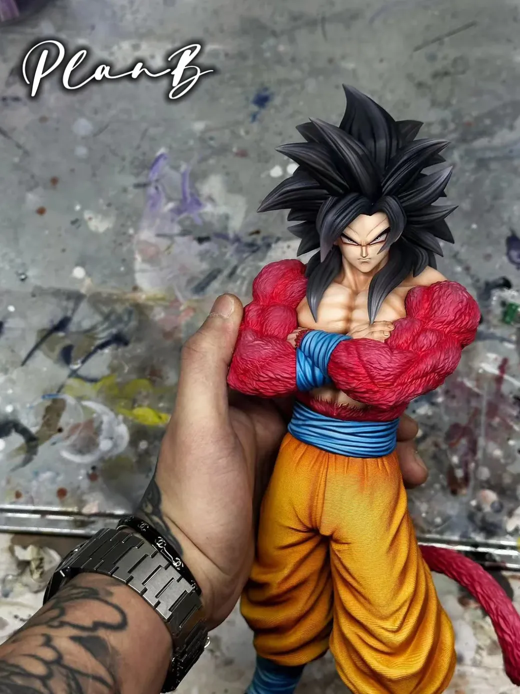 1/6 Scale Super Saiyan 4 & Super Saiyan Son Goku - Dragon Ball Resin Statue - PlanB Studio