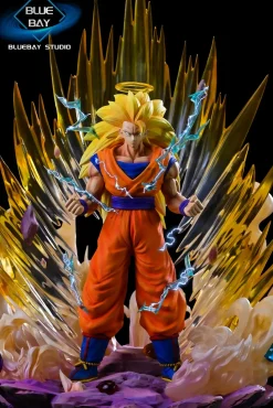 1/6 Scale Super Saiyan 3 Son Goku with LED - Dragon Ball Resin Statue - BLUE BAY Studio