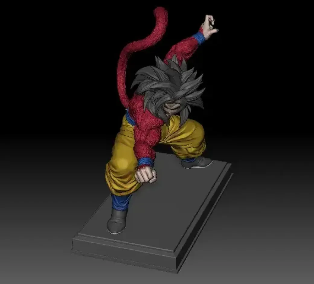 1/6 Scale Super Saiyan 4 Son Goku - Dragon Ball Resin Statue - WangJi Studio