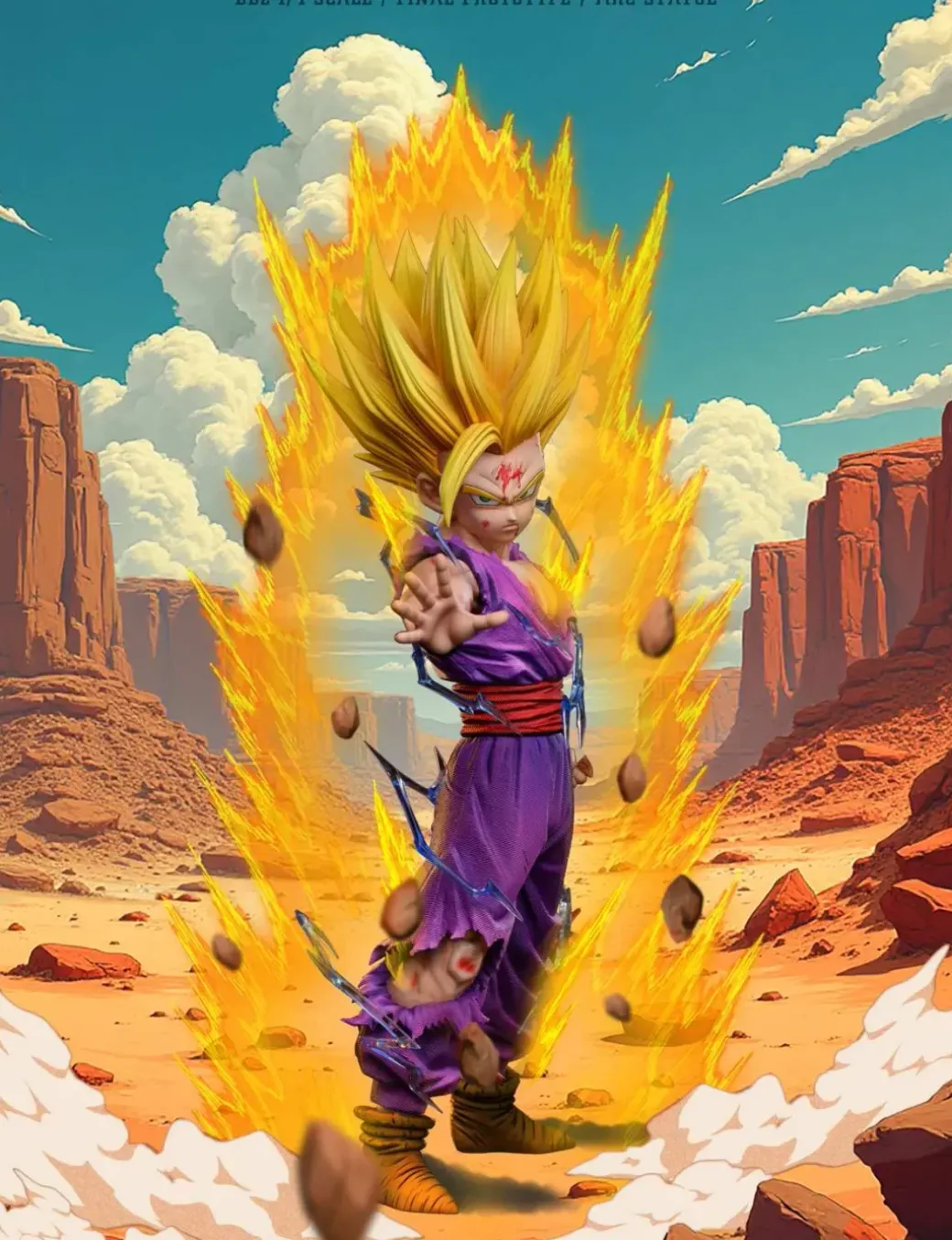 1/4 Scale Super Saiyan 2 Son Gohan with LED - Dragon Ball Resin Statue - MRC Studios