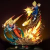 1/4 Scale Super Saiyan 2 Son Goku VS Super Saiyan 2 Vegeta with LED - Dragon Ball Resin Statue - KD Studios