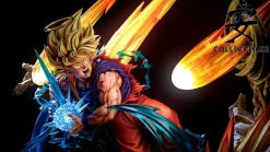 1/4 Scale Super Saiyan 2 Son Goku VS Super Saiyan 2 Vegeta with LED - Dragon Ball Resin Statue - KD Studios