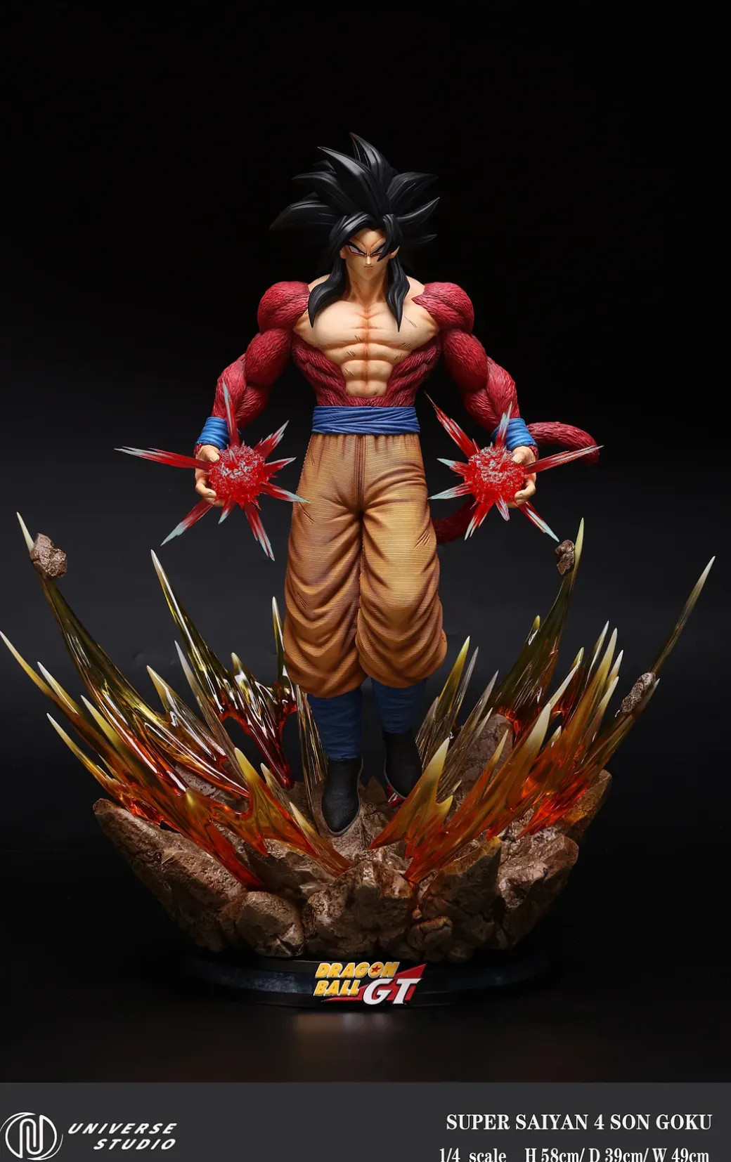 1/4 Scale Super Saiyan 4 Son Goku with LED - Dragon Ball Resin Statue - Universe Studio