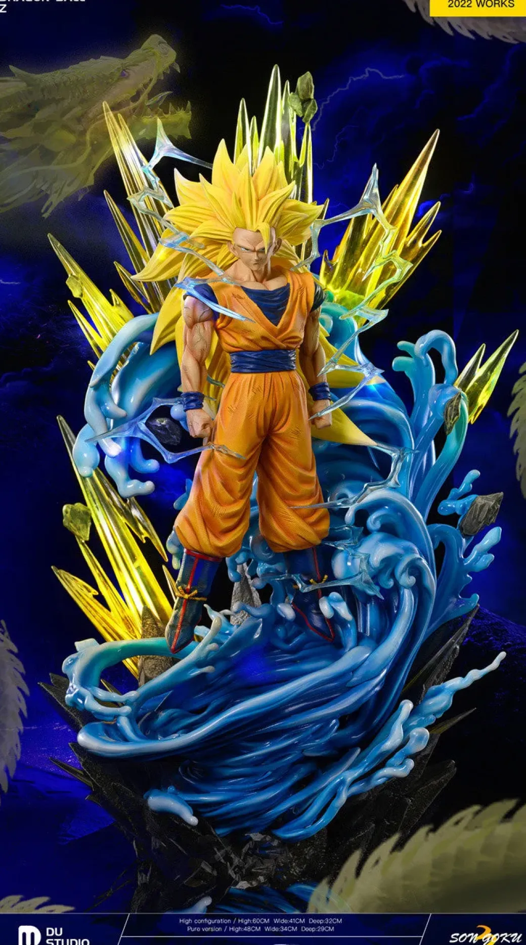 1/6 Scale Super Saiyan 3 Son Goku - Dragon Ball Resin Statue - Du-Studio