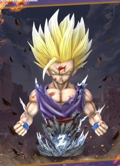 1/1 Scale Super Saiyan 2 Son Gohan Bust Statue with LED & Sound - Dragon Ball Z Resin Statue - Hero Belief Studios