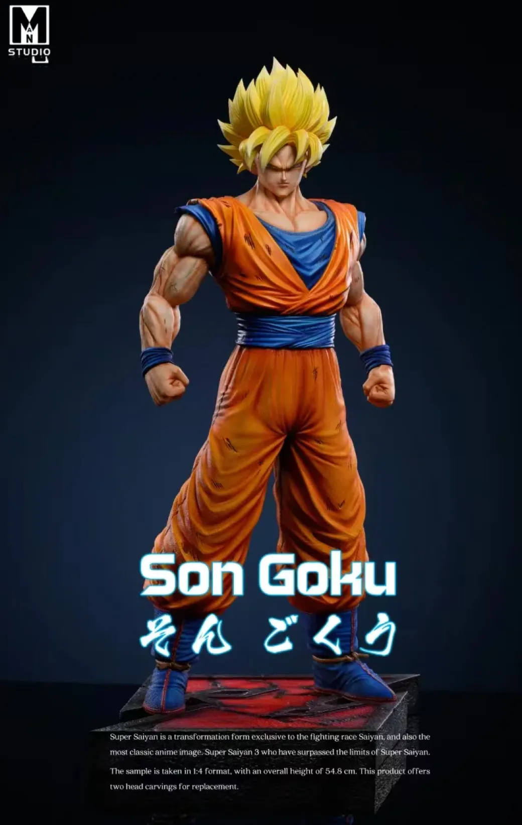 1/4 Scale Super Saiyan 3 Son Goku - Dragon Ball Resin Statue - MAN-Studio