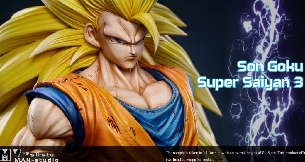1/4 Scale Super Saiyan 3 Son Goku - Dragon Ball Resin Statue - MAN-Studio