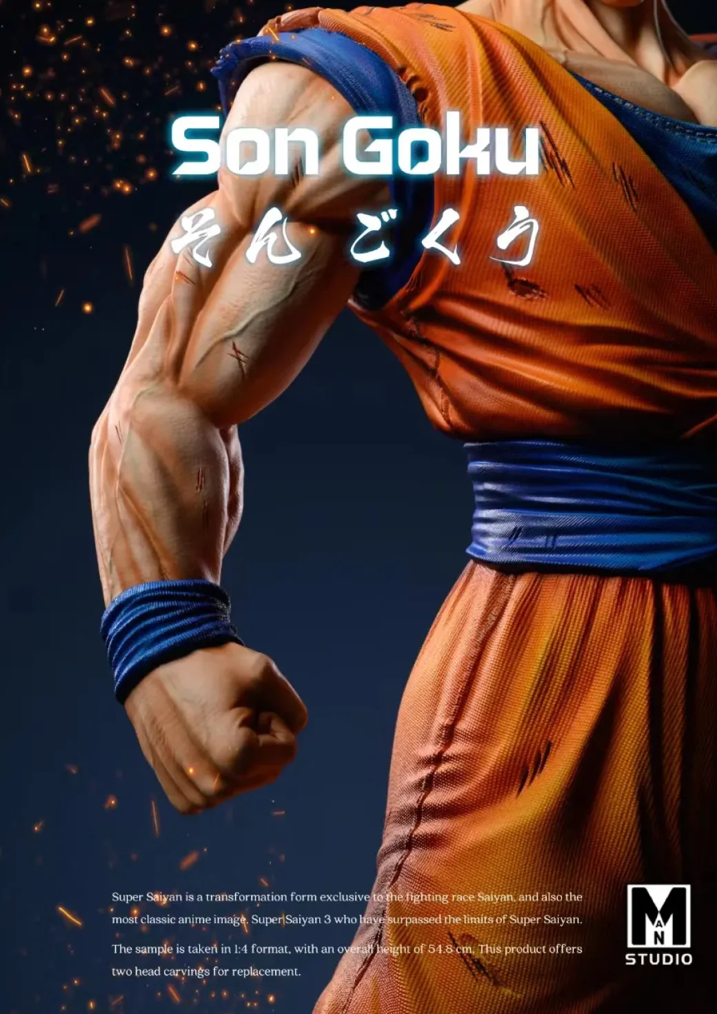 1/4 Scale Super Saiyan 3 Son Goku - Dragon Ball Resin Statue - MAN-Studio