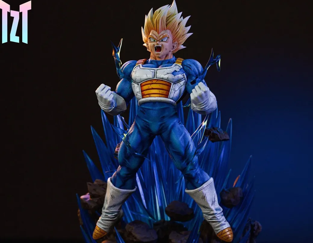 1/3 Scale Super Saiyan Blue Vegeta with LED - Dragon Ball Resin Statue - TZT Studio