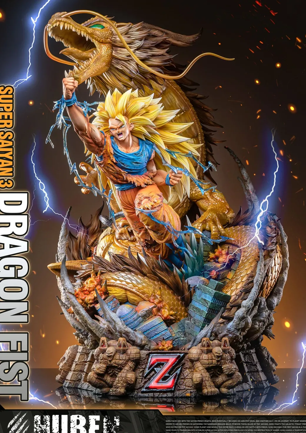 1/6 Scale Theatrical Ver. Dragon Fist Super Saiyan 3 Son Goku - Dragon Ball Resin Statue - HuBen Studios
