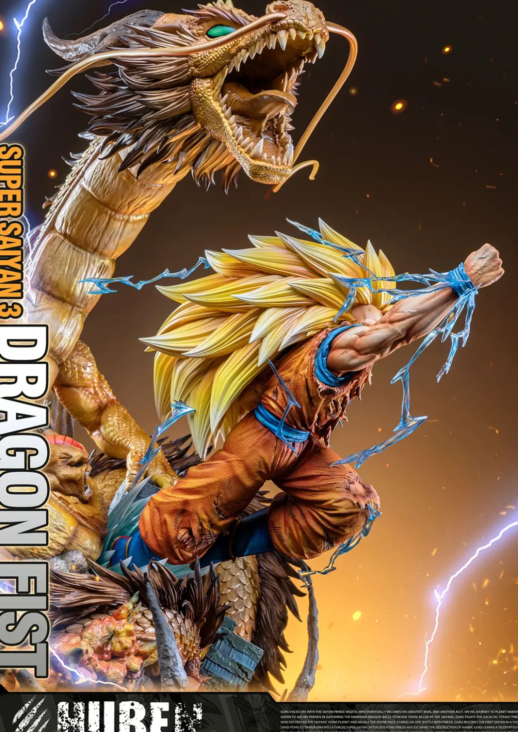 1/6 Scale Theatrical Ver. Dragon Fist Super Saiyan 3 Son Goku - Dragon Ball Resin Statue - HuBen Studios