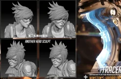 1/4 Scale Tracer Lena Oxton with LED - Overwatch Resin Statue - Dtalon Studio