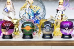 1/1 Scale Transparent Dusk Ball & Transparent Ultra Ball with LED - Pokemon Resin Statue - SAKURA Studio