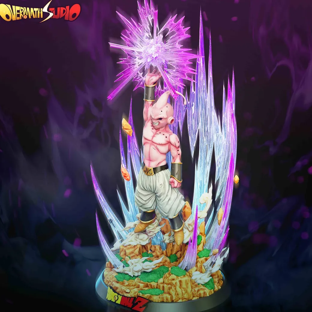 1/6 Scale Using Super Spirit Bomb Majin Buu with LED - Dragon Ball Resin Statue - OverMatch Studio