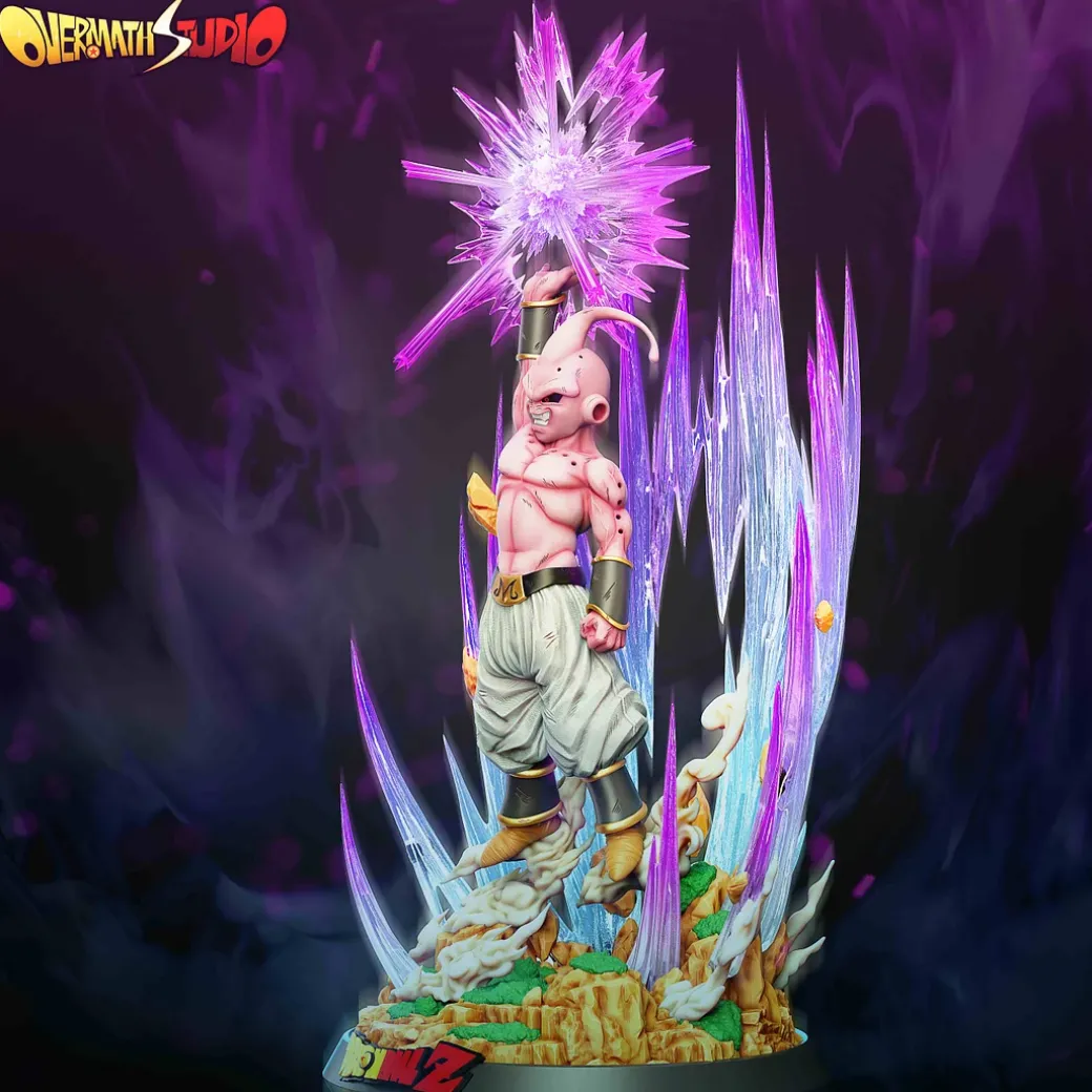 1/6 Scale Using Super Spirit Bomb Majin Buu with LED - Dragon Ball Resin Statue - OverMatch Studio