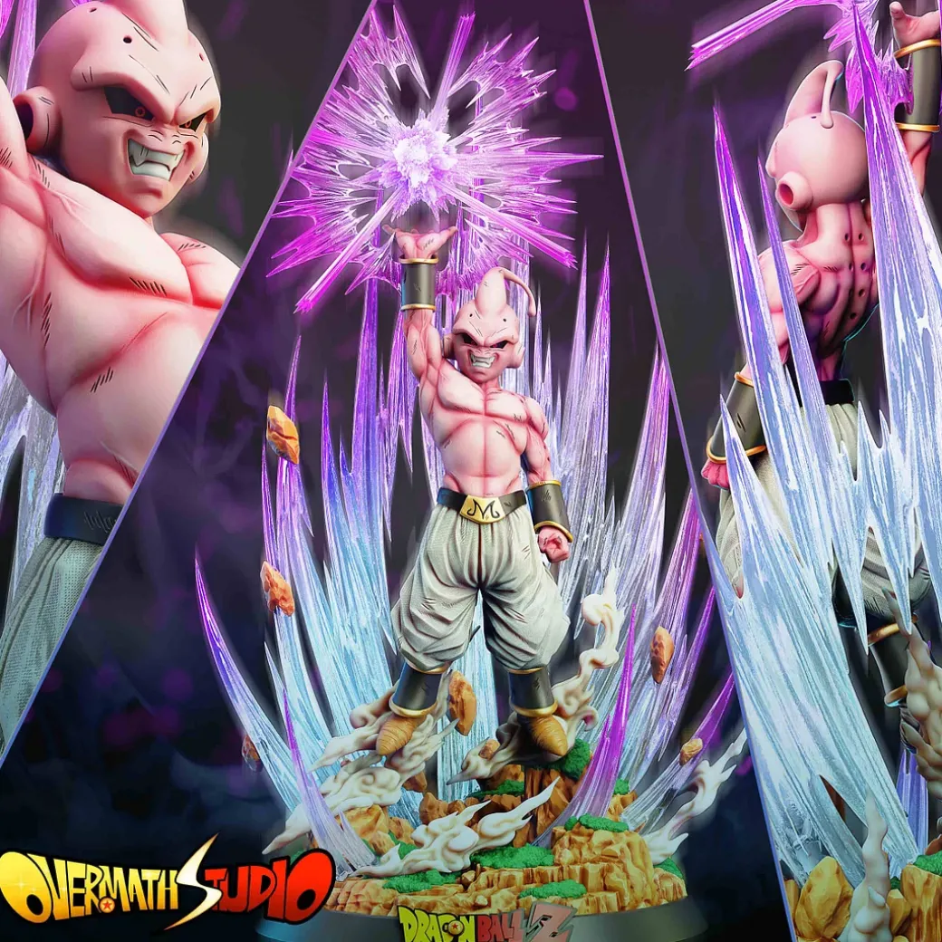 1/6 Scale Using Super Spirit Bomb Majin Buu with LED - Dragon Ball Resin Statue - OverMatch Studio