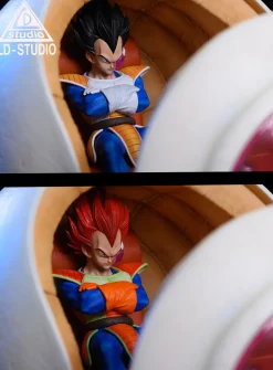 1/8 Scale Vegeta & Round Spaceship - Dragon Ball Resin Statue - LD-Studio