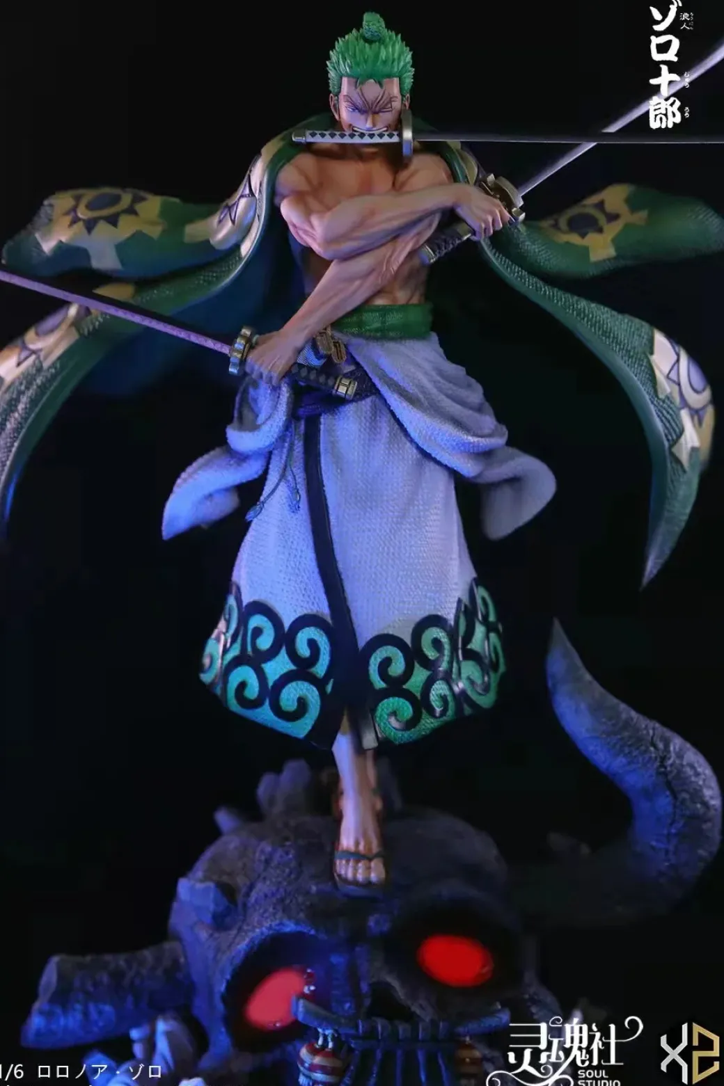 1/6 Scale Wano Country Roronoa Zoro with LED - ONE PIECE Resin Statue - Soul Studios