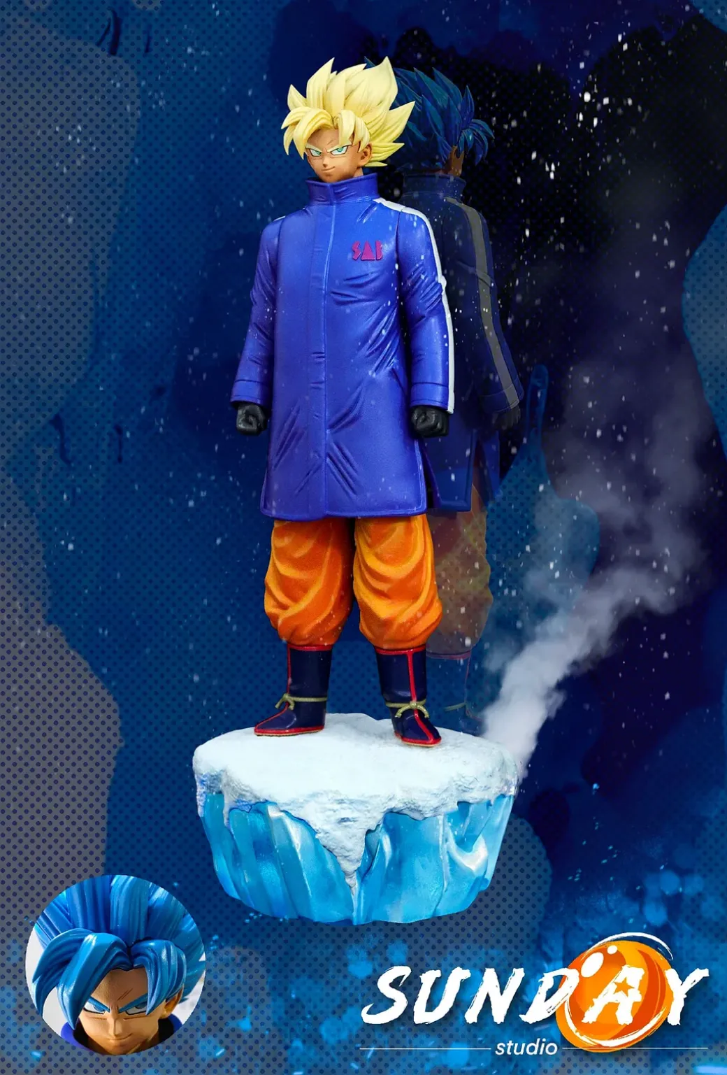1/6 Scale Winter Suit Super Saiyan Son Goku - Dragon Ball Resin Statue - Sunday Studio
