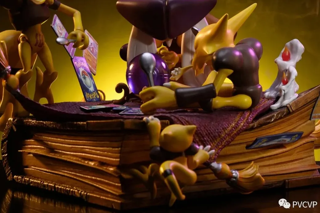 1/20 Scale World Zukan Alakazam Family - Pokemon Resin Statue - North Star Studio