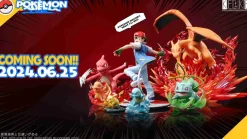 1/20 Scale World Zukan Ash Ketchum & Kanto First Partner Pokémon & Pikachu - Pokemon Resin Statue - KeKe Studio