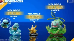 1/20 Scale World Zukan Ash Ketchum & Kanto First Partner Pokémon & Pikachu - Pokemon Resin Statue - KeKe Studio