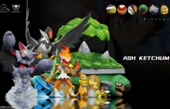 1/20 Scale World Zukan Ash Ketchum's Team Series 002 Sinnoh Region - Pokemon Statue - poképark Studio