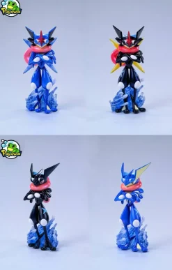 1/20 Scale World Zukan Ash's Greninja & Greninja - Pokemon Resin Statue - PoPoWa Studio