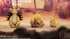 1/20 Scale World Zukan B Version Evolution of Sandslash Set - Pokemon Resin Statue - MD-Studio