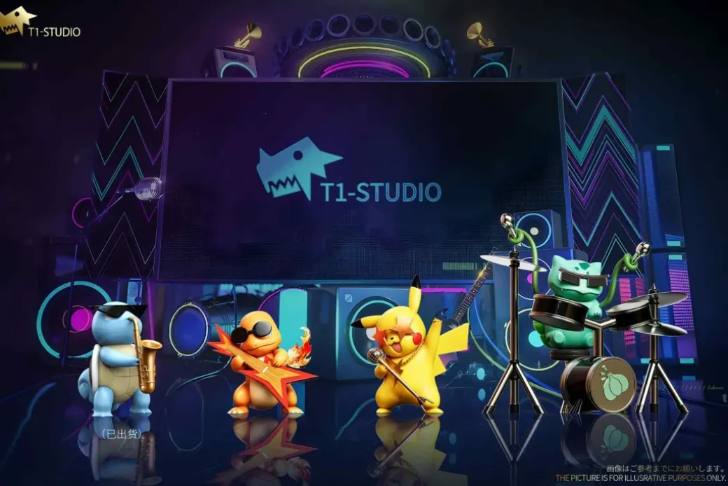 1/20 Scale World Zukan Band Series Charmander & Bulbasaur & Pikachu - Pokemon Statue - T1 Studio