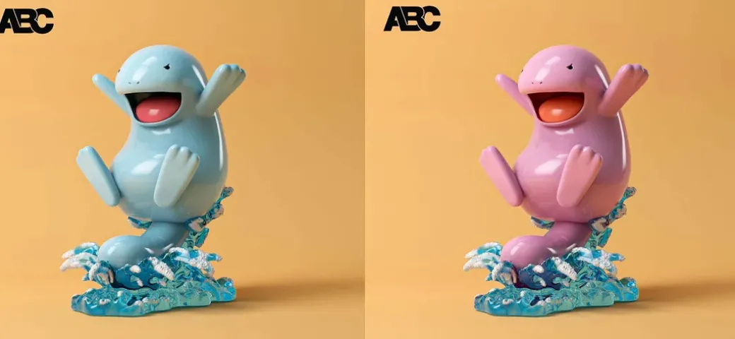 1/20 Scale World Zukan Battle Ver. Quagsire - Pokemon Statue - ABC Studio