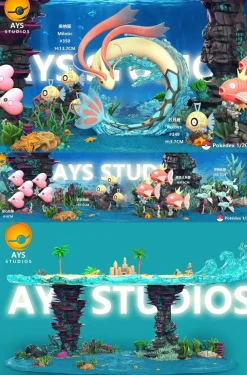 1/20 Scale World Zukan Beach Undersea - Pokemon Resin Statue - AYS Studios