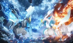 1/20 Scale World Zukan Black & White Kyurem - Pokemon Statue - Wonder Studio