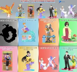 1/20 Scale World Zukan Blaine & Mewtwo & Mew & Meowth - Pokemon Resin Statue - QN Studios