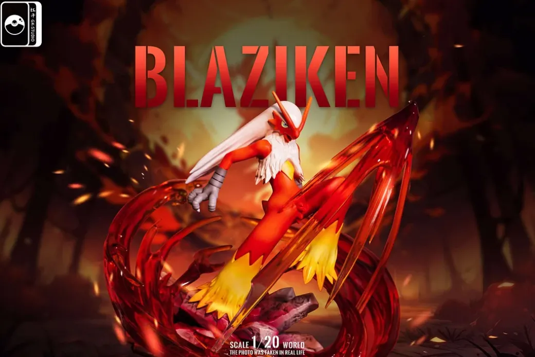 1/20 Scale World Zukan Blaziken - Pokemon Resin Statue - GangShangKaiHua Studio
