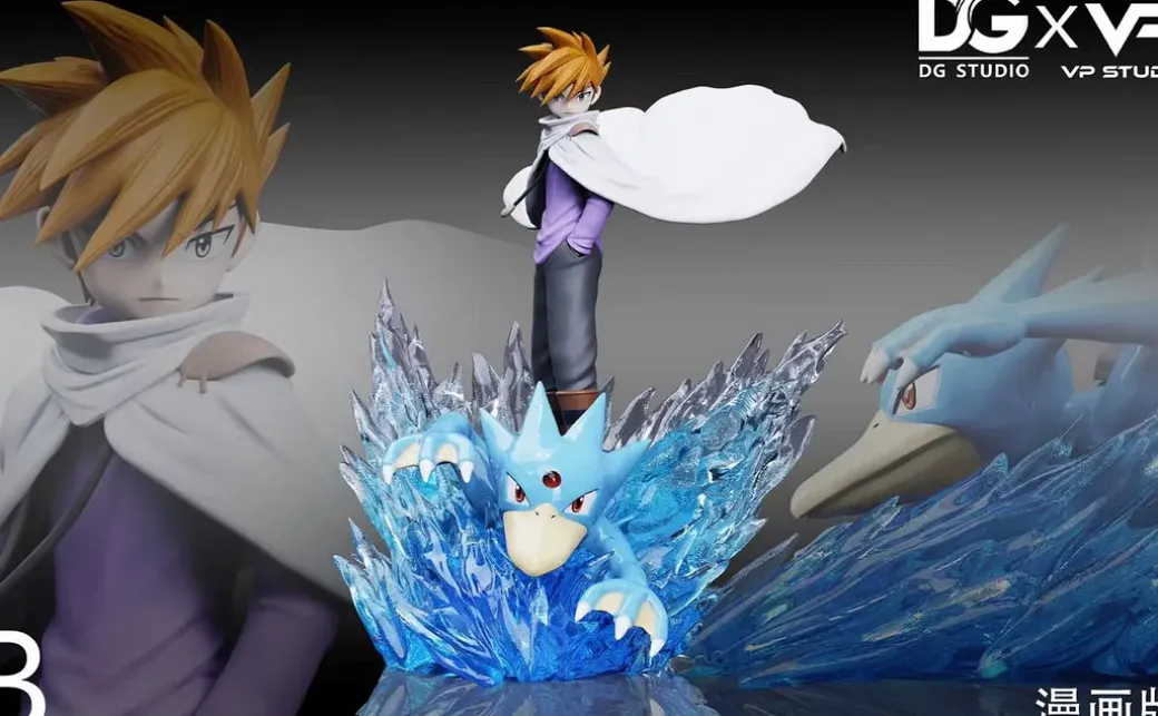1/20 Scale World Zukan Blue Oak & Golduck - Pokemon Resin Statue - DG Studio