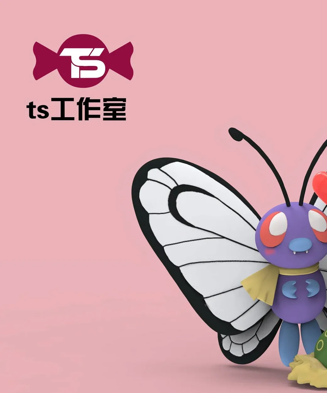 1/20 Scale World Zukan Butterfree Family - Pokemon Resin Statue - TS Studios