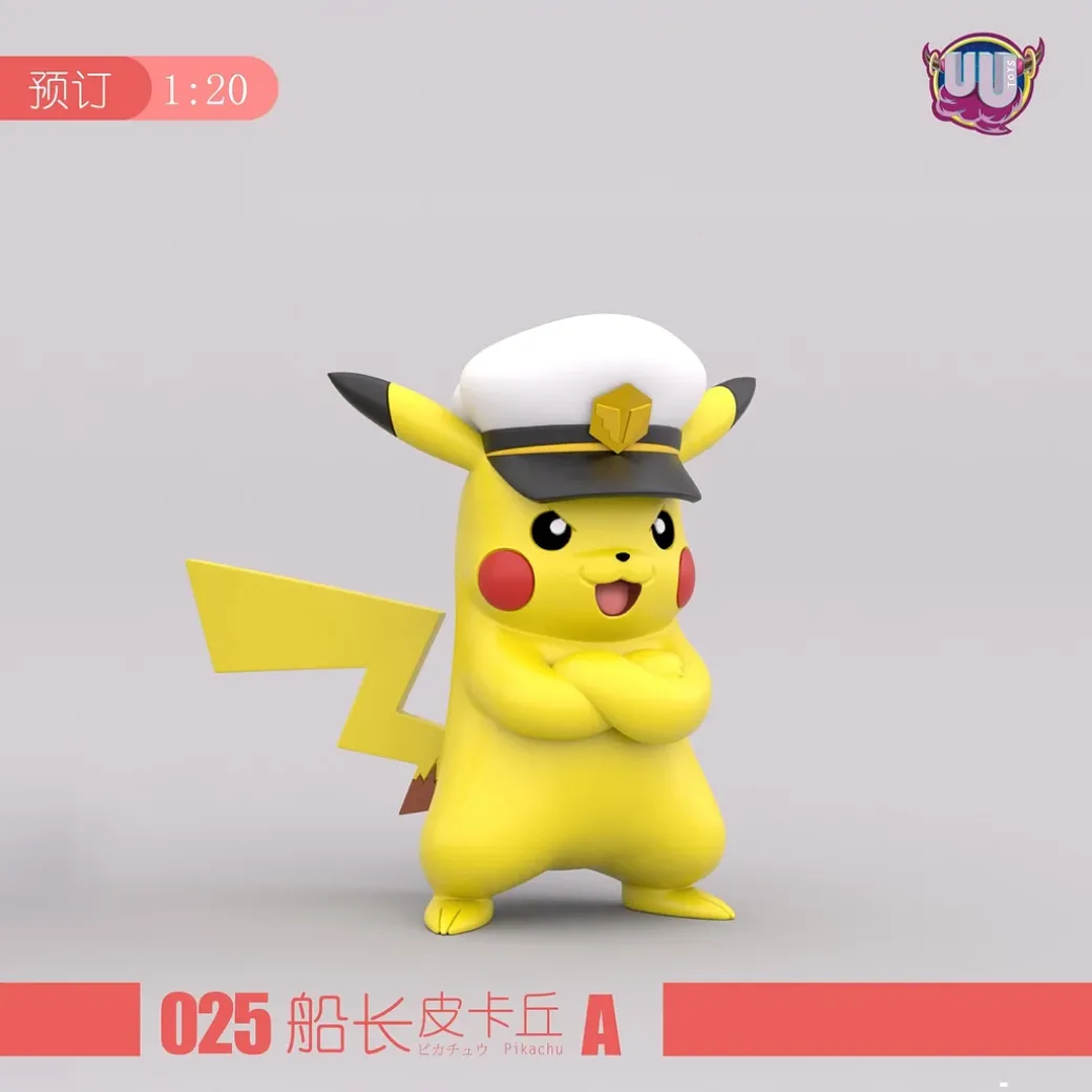 1/20 Scale World Zukan Captain Pikachu - Pokemon Statue - UU Studio