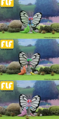 1/20 Scale World Zukan Caterpie & Metapod & Butterfree - Pokemon Statue - FLF Studio