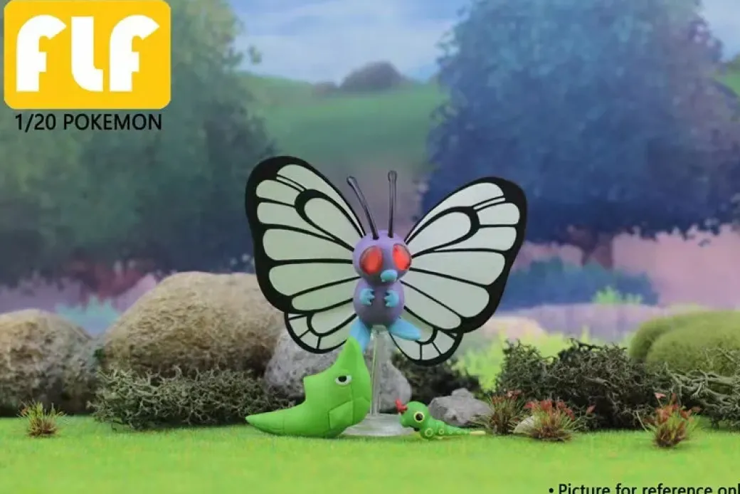 1/20 Scale World Zukan Caterpie & Metapod & Butterfree - Pokemon Statue - FLF Studio