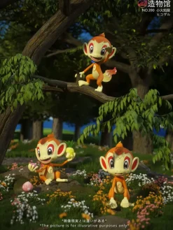 1/20 Scale World Zukan Chimchar Set - Pokemon Statue - ZaoWuGuan Studio