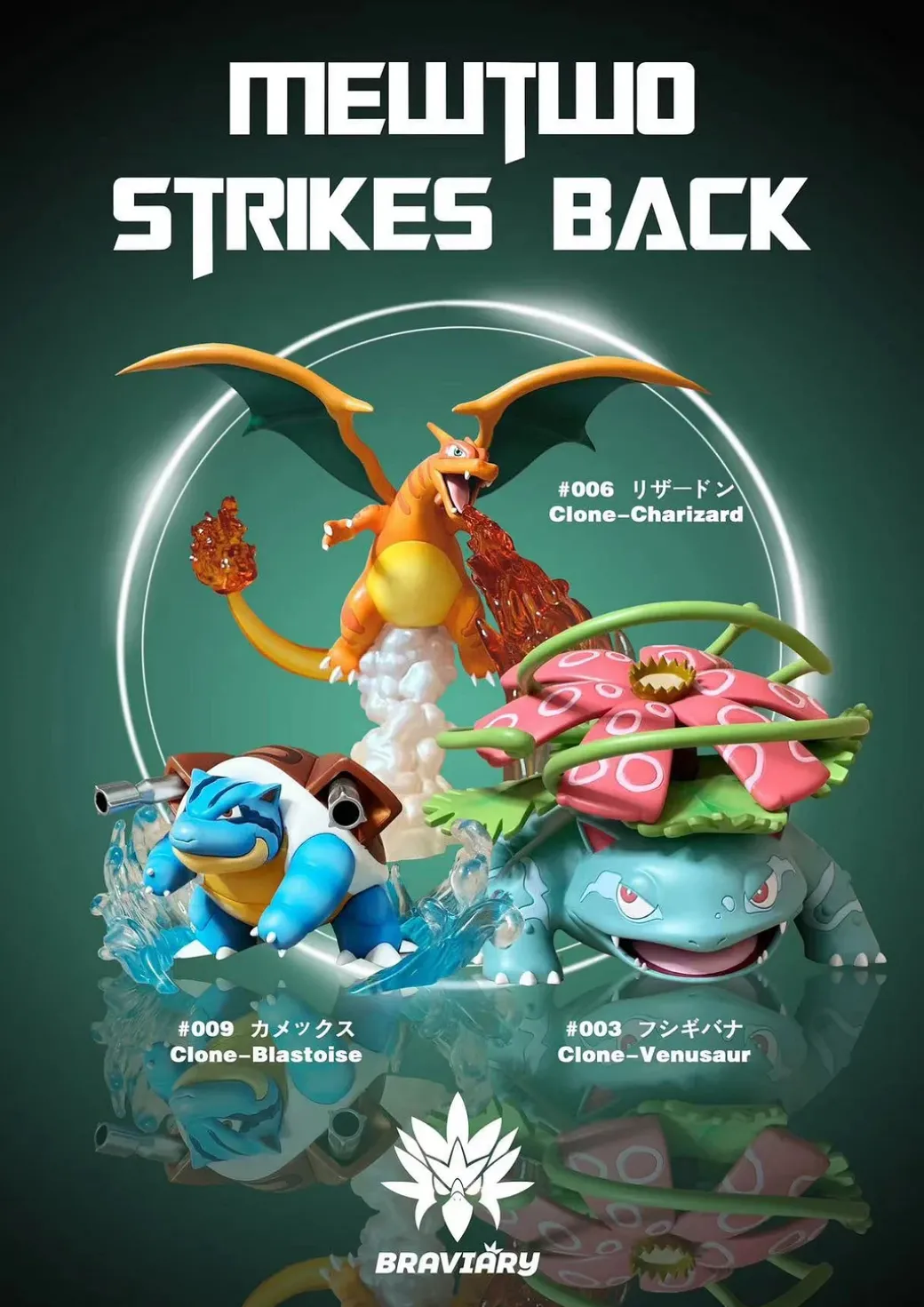 1/20 Scale World Zukan Clone Series 002 Clone Blastoise - Pokemon Resin Statue - Braviary Studio