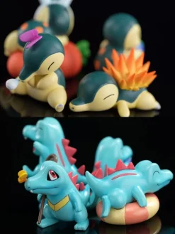 1/20 Scale World Zukan Cyndaquil Set & Totodile Set - Pokemon Statue - Kipi Studio