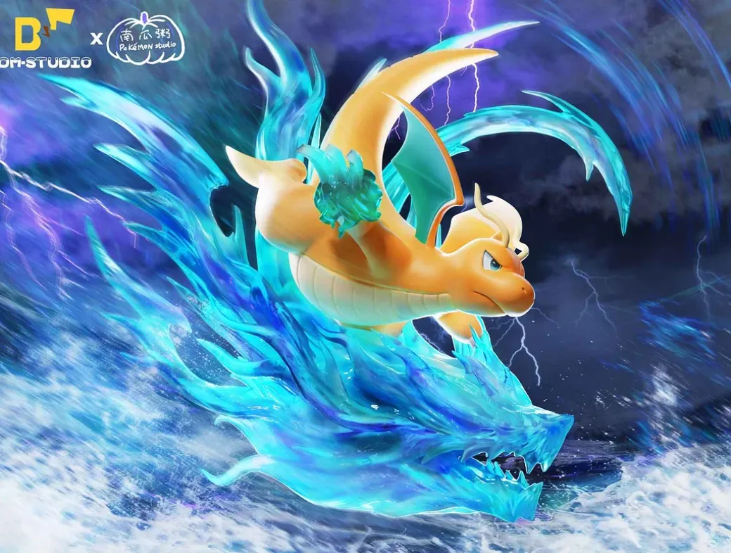 1/20 Scale World Zukan Dragonite - Pokemon Resin Statue - DM Studios