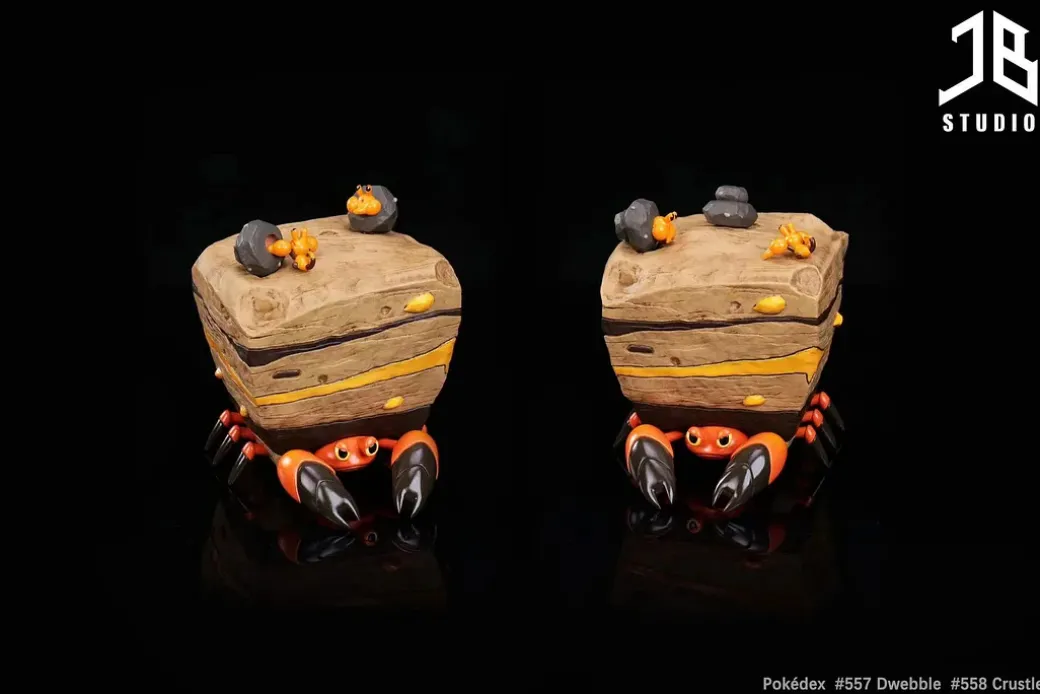 1/20 Scale World Zukan Dwebble & Crustle - Pokemon Resin Statue - JB Studio