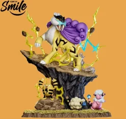 1/20 Scale World Zukan Ecology of Raikou - Pokemon Resin Statue - Smile Studio