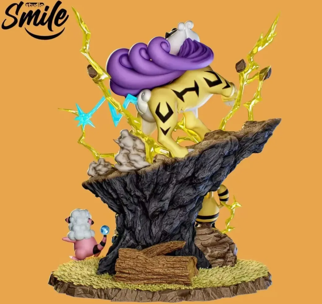 1/20 Scale World Zukan Ecology of Raikou - Pokemon Resin Statue - Smile Studio